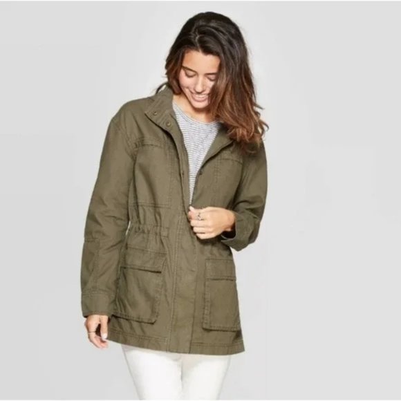 Universal Thread Jackets & Blazers - Universal Thread Women's Army Green Utility Military Cargo Anorak Hooded Jacket